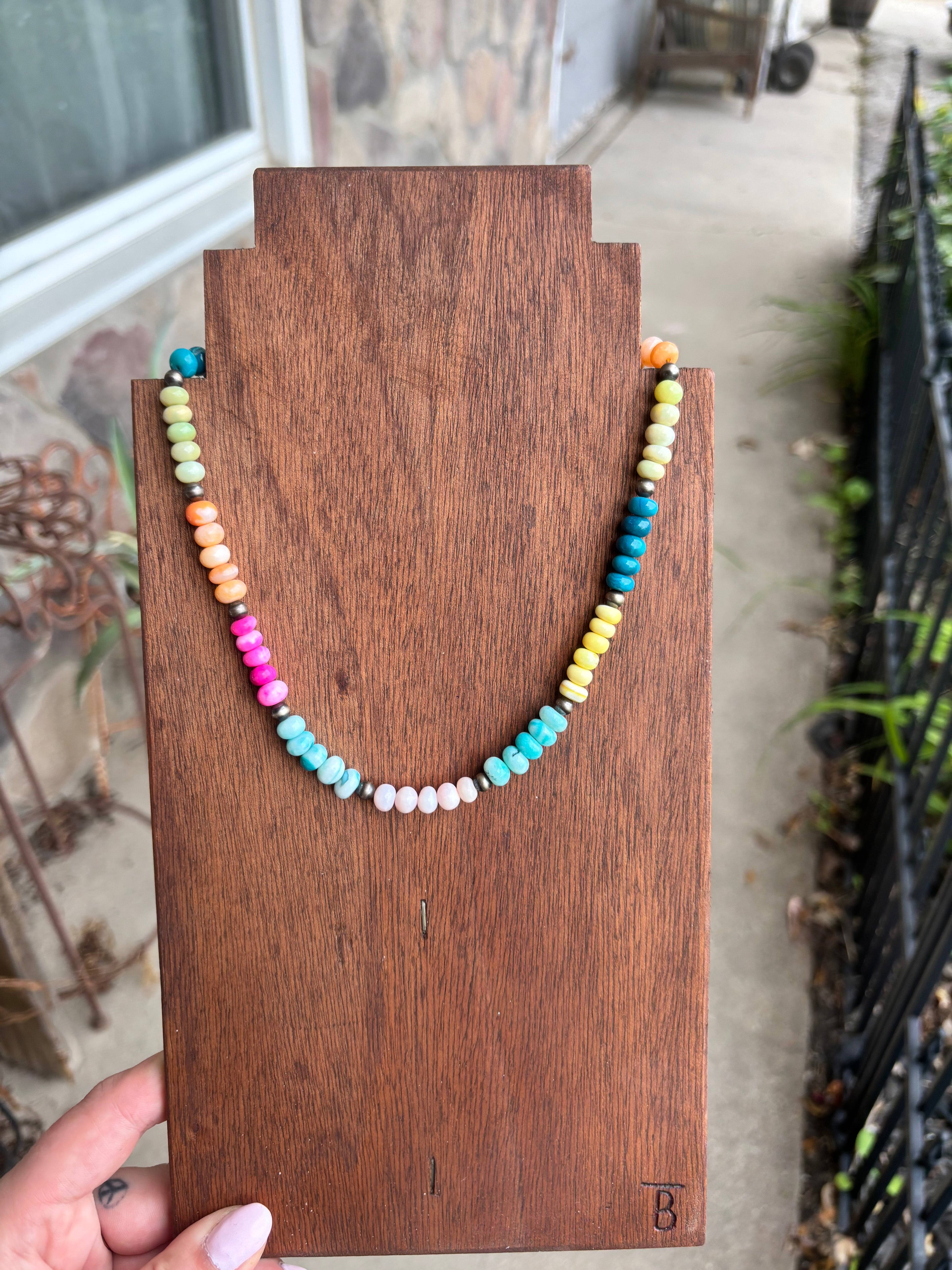 Beaded and pearls necklace 18+2in extender